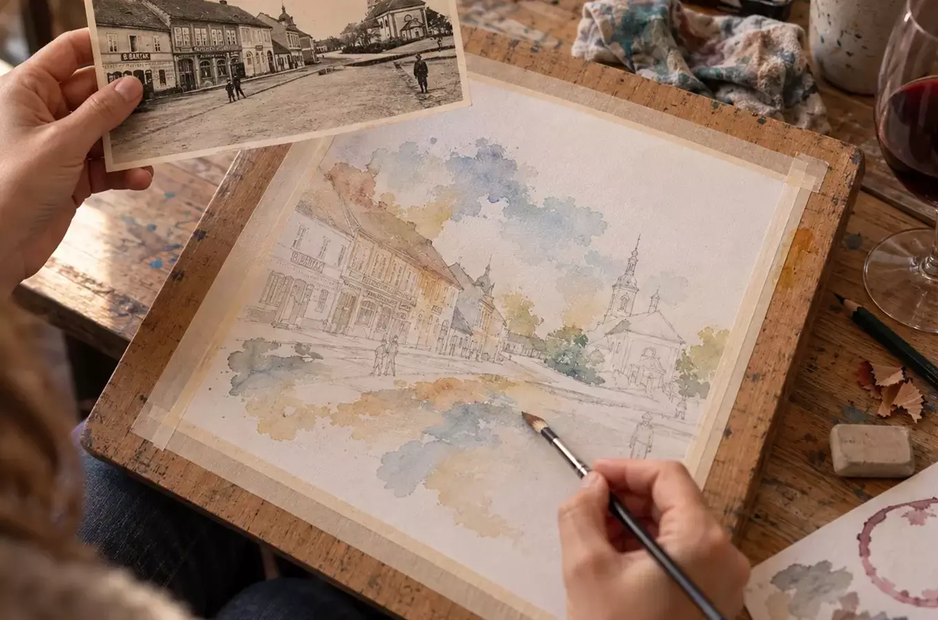 Večer s akvarelem – výtvarný ateliér pro dospělé