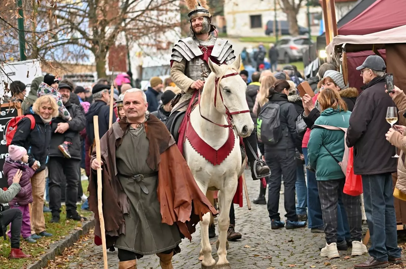 Svatomartinské hody na Bolevecké návsi a na statku u Matoušů